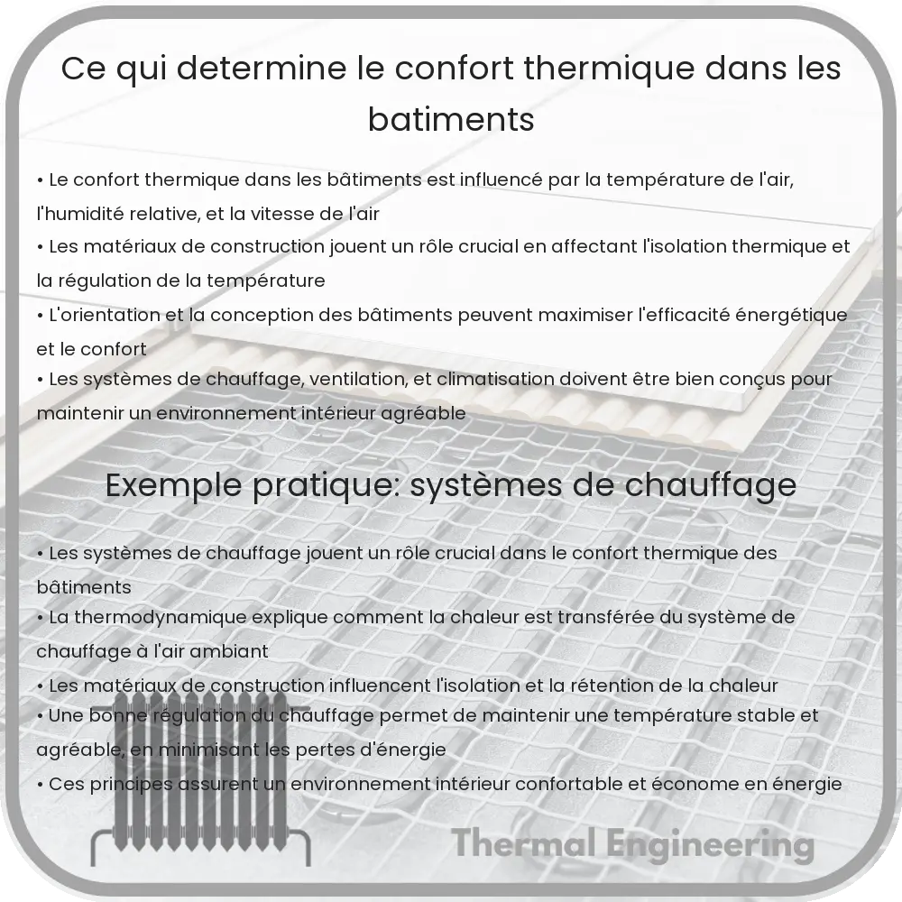 Ce qui détermine le confort thermique dans les bâtiments