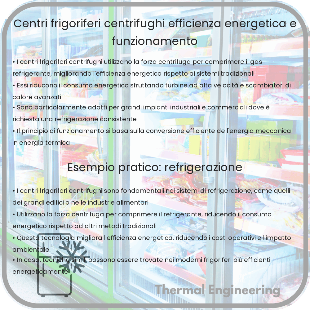 Centri Frigoriferi Centrifughi: Efficienza Energetica e Funzionamento