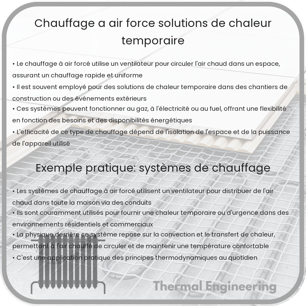 Chauffage à Air Forcé | Solutions de Chaleur Temporaire