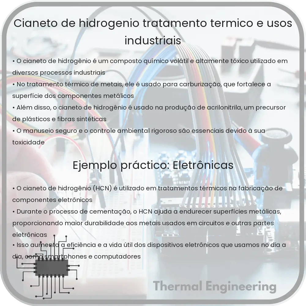 Cianeto de Hidrogênio | Tratamento Térmico e Usos Industriais