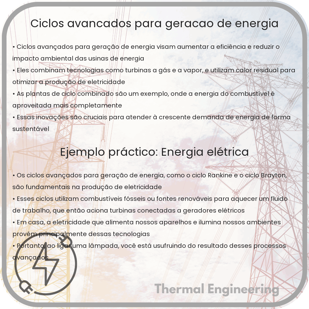 Ciclos Avançados para Geração de Energia