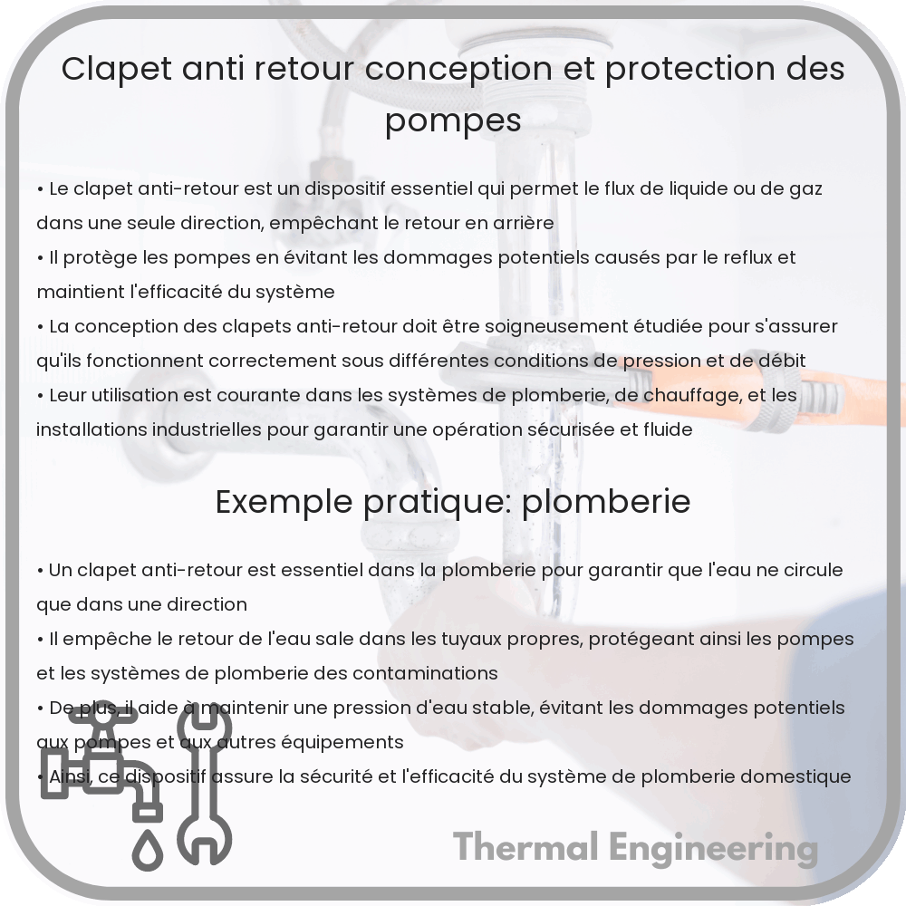 Clapet Anti-Retour | Conception et Protection des Pompes