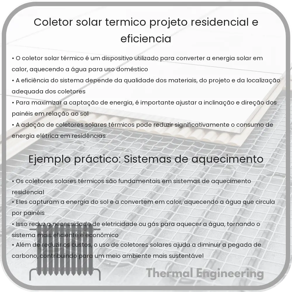 Coletor Solar Térmico | Projeto Residencial e Eficiência