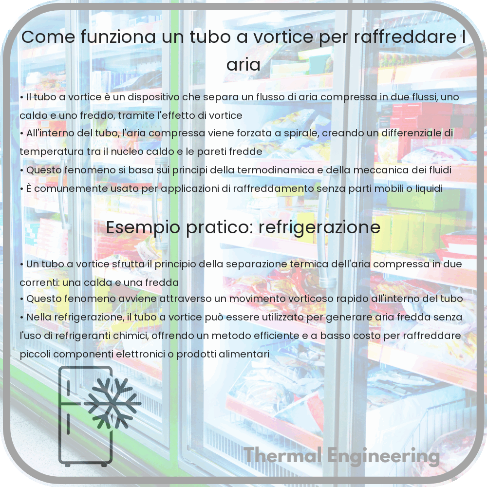 Come funziona un tubo a vortice per raffreddare l'aria