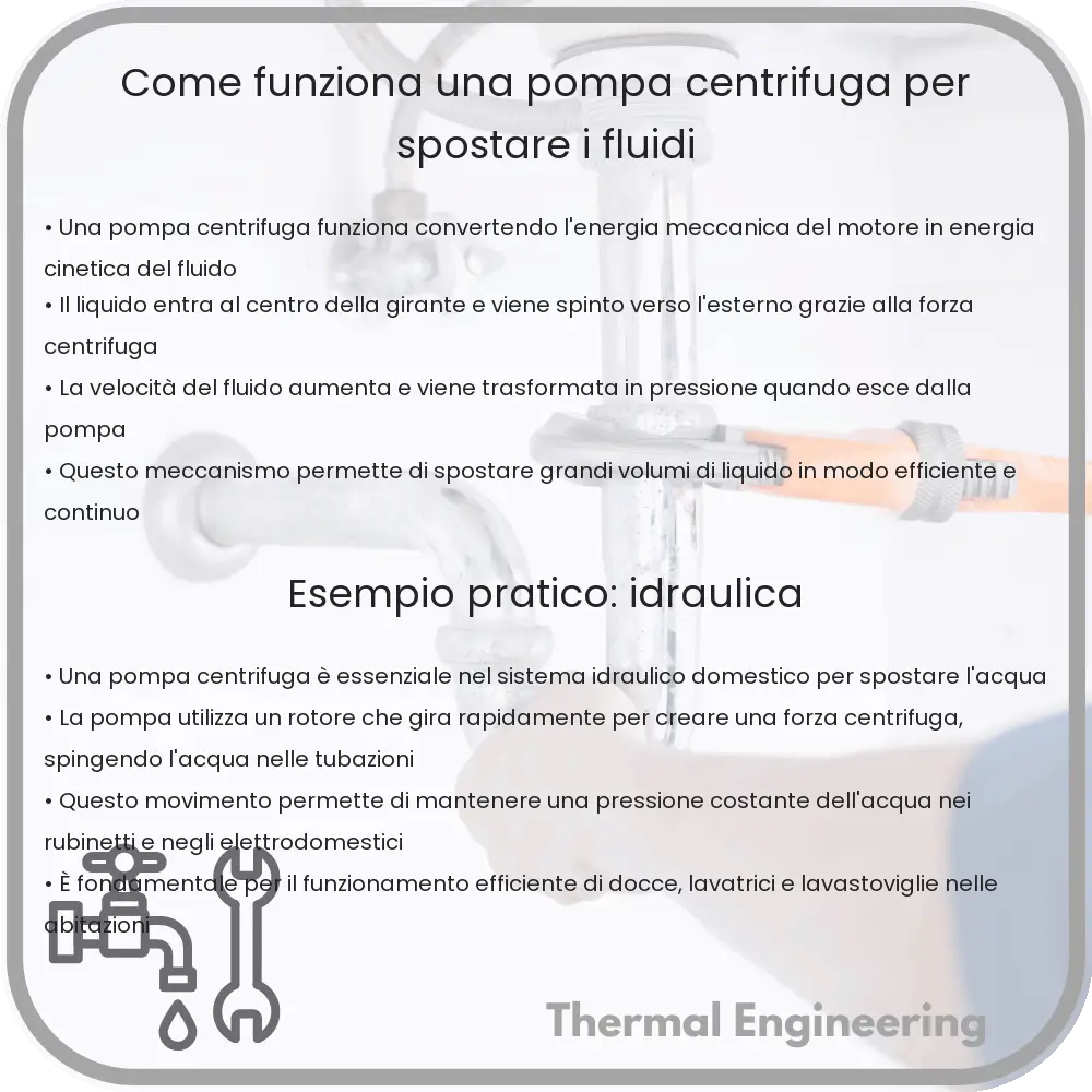 Come funziona una pompa centrifuga per spostare i fluidi