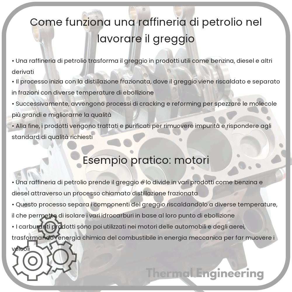 Come funziona una raffineria di petrolio nel lavorare il greggio