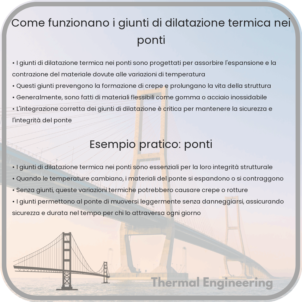 Come funzionano i giunti di dilatazione termica nei ponti