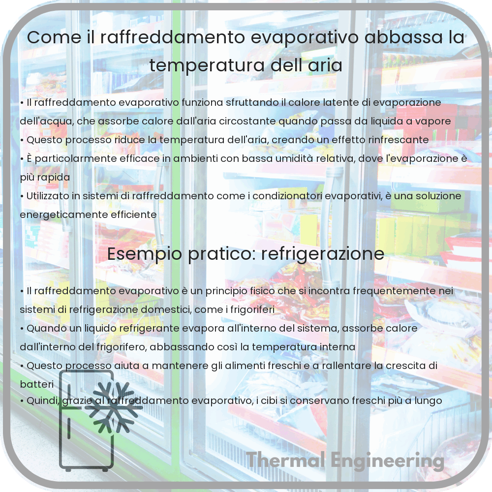 Come il raffreddamento evaporativo abbassa la temperatura dell'aria