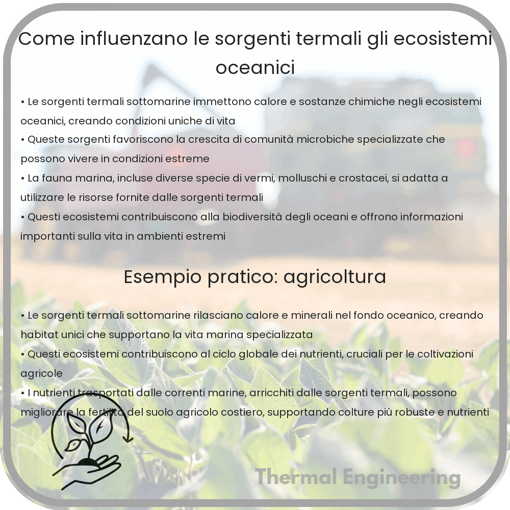 Come influenzano le sorgenti termali gli ecosistemi oceanici