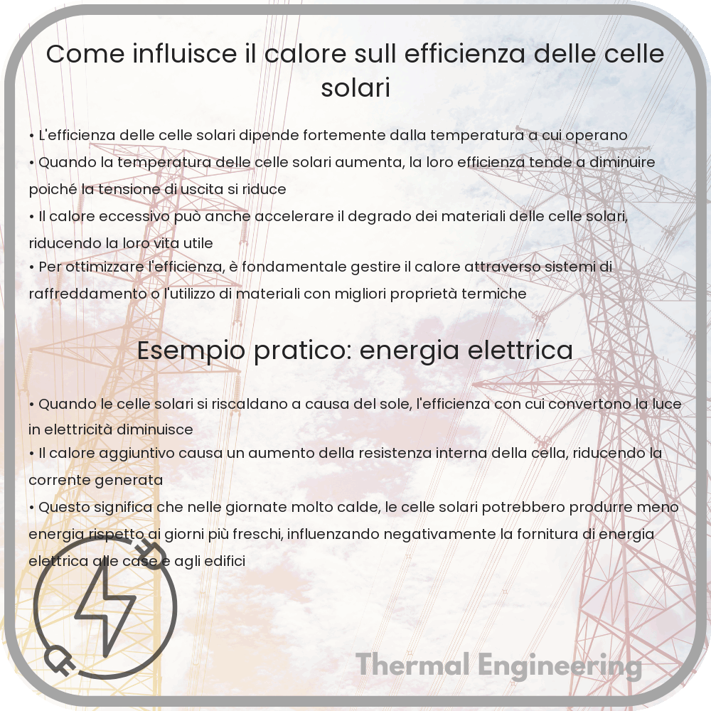 Come influisce il calore sull'efficienza delle celle solari