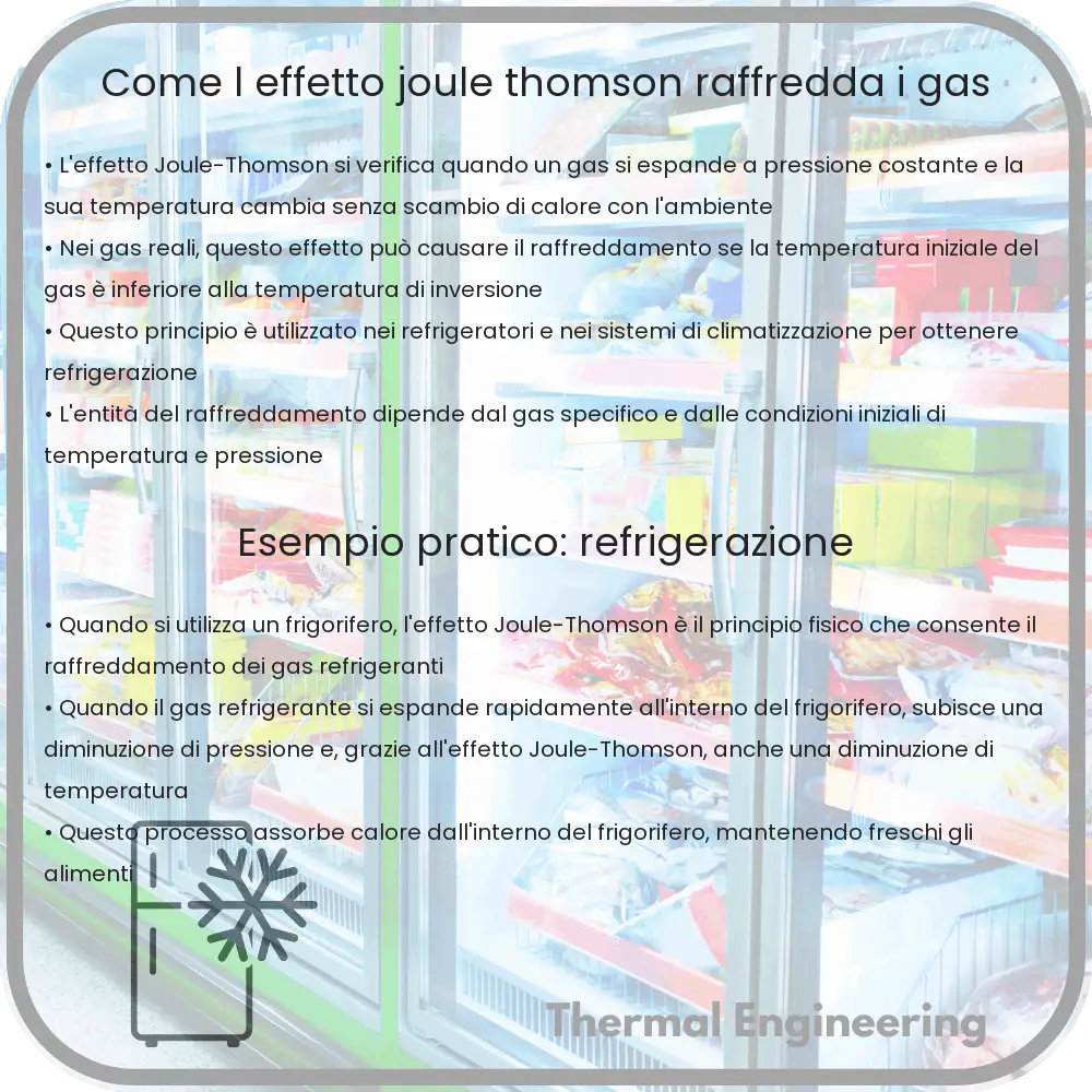 Come l'effetto Joule-Thomson raffredda i gas