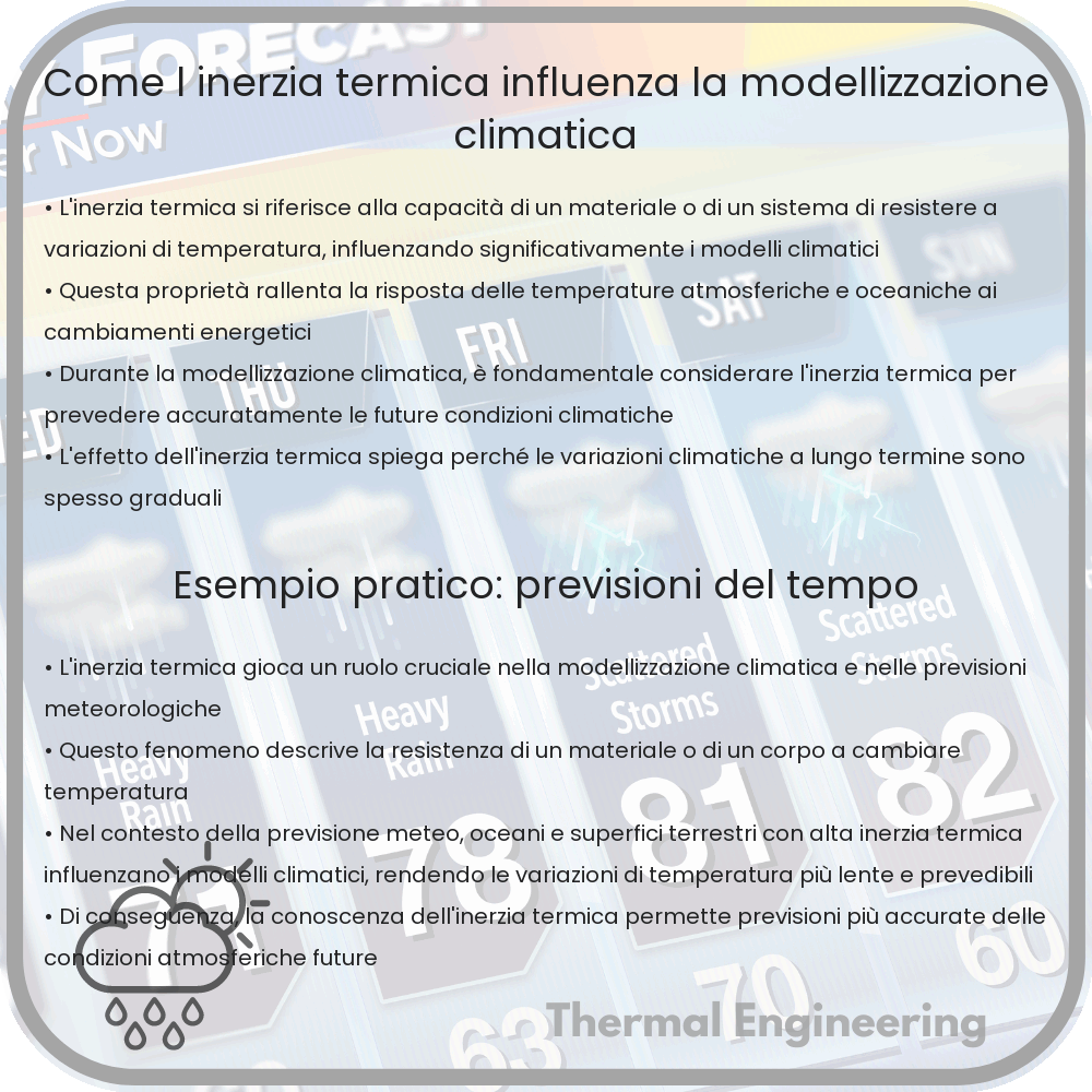 Come l'inerzia termica influenza la modellizzazione climatica