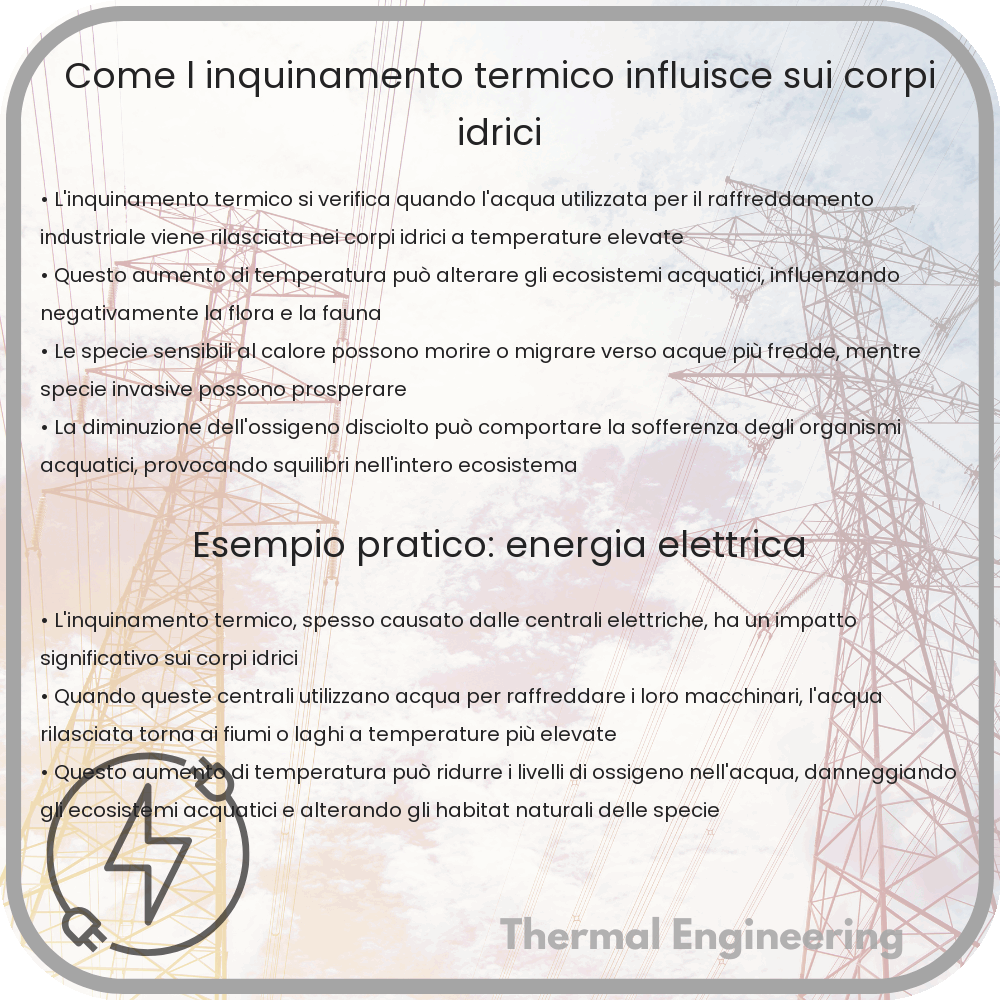Come l'inquinamento termico influisce sui corpi idrici
