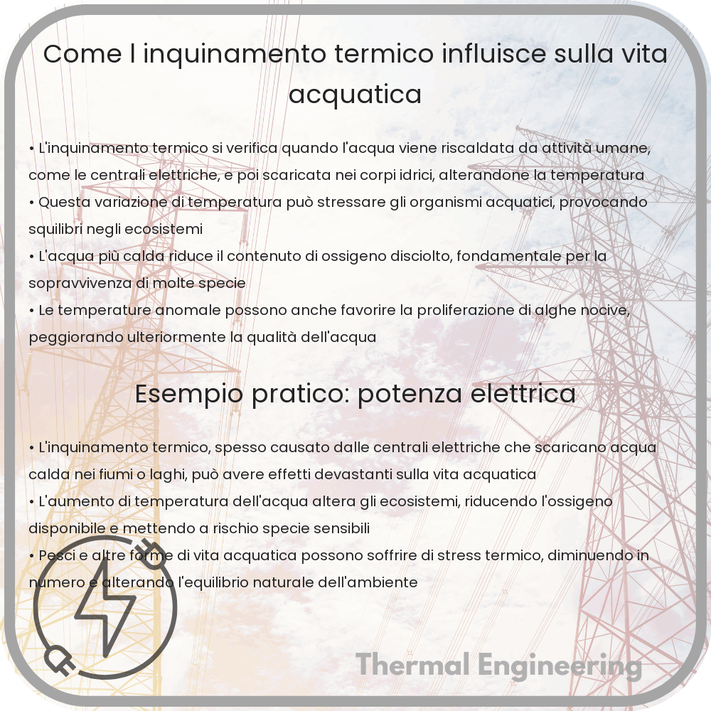 Come l'inquinamento termico influisce sulla vita acquatica