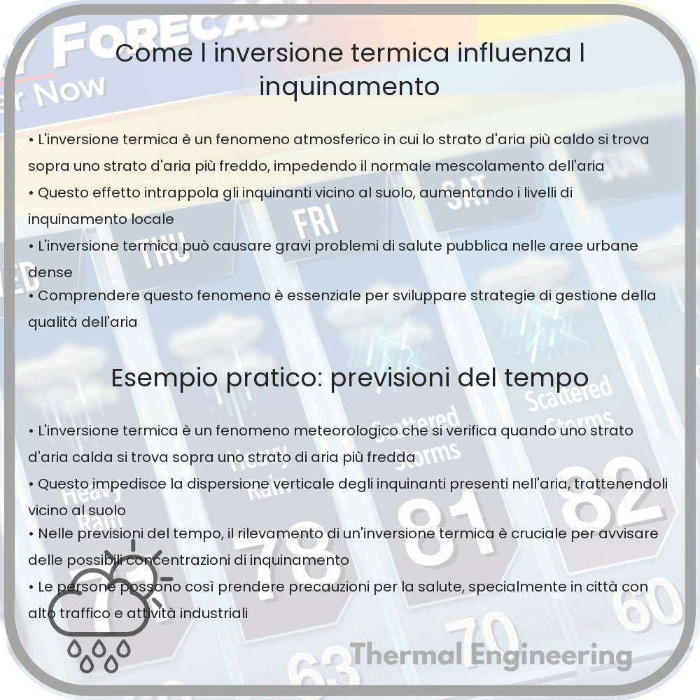 Come l'inversione termica influenza l'inquinamento