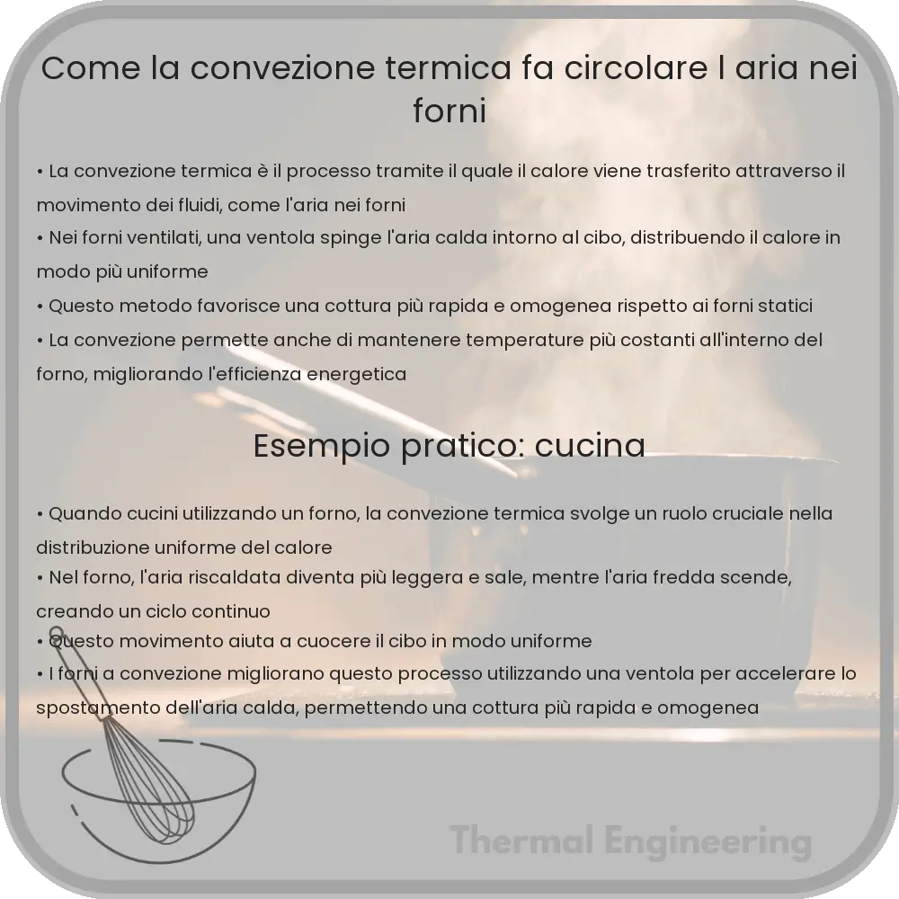 Come la convezione termica fa circolare l'aria nei forni