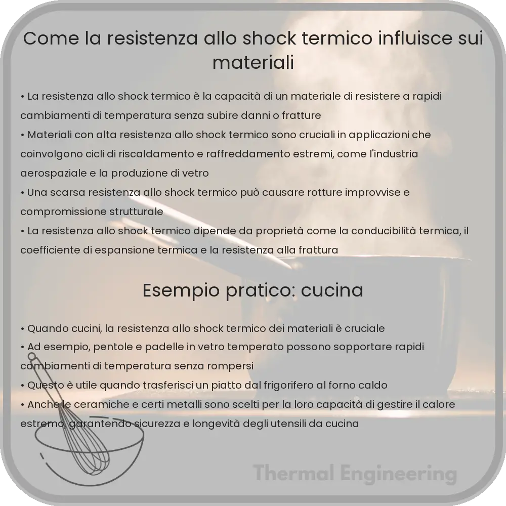 Come la resistenza allo shock termico influisce sui materiali