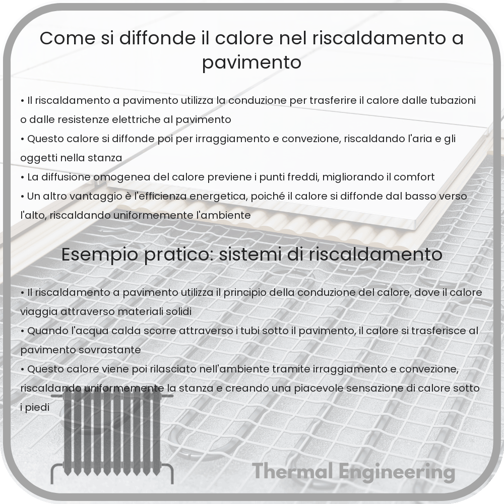 Come si Diffonde il Calore nel Riscaldamento a Pavimento?