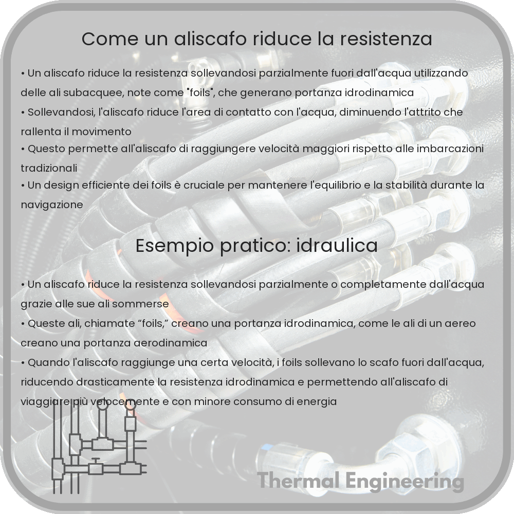 Come un aliscafo riduce la resistenza