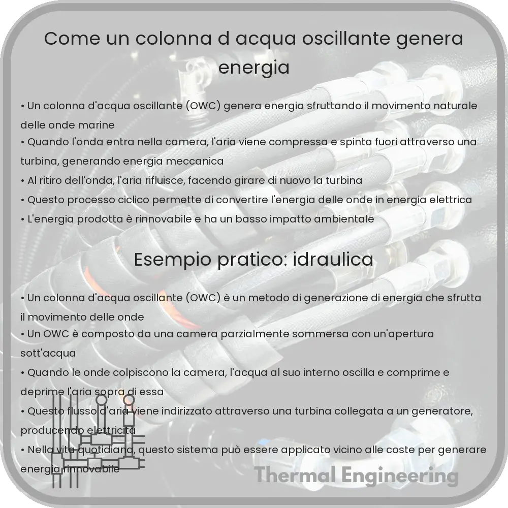 Come un colonna d'acqua oscillante genera energia