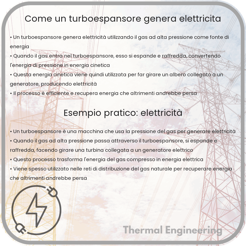 Come un turboespansore genera elettricità