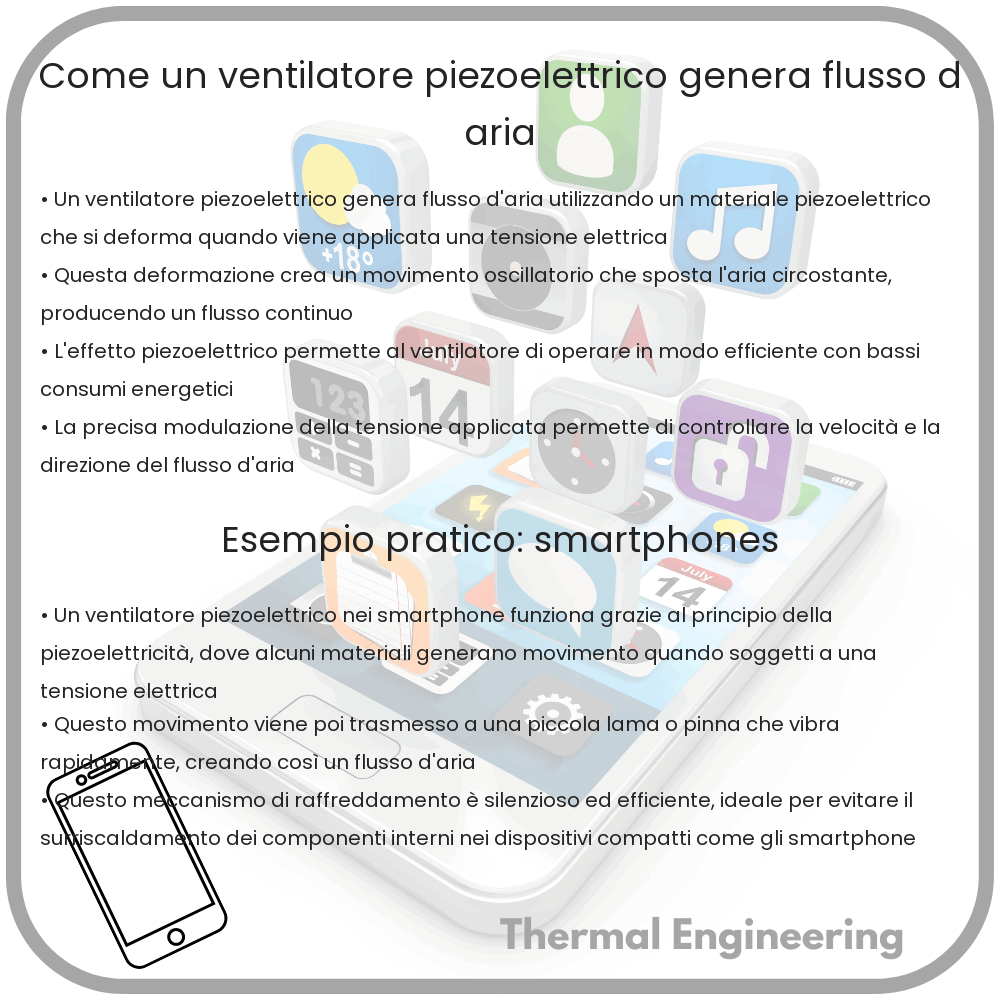 Come un ventilatore piezoelettrico genera flusso d'aria