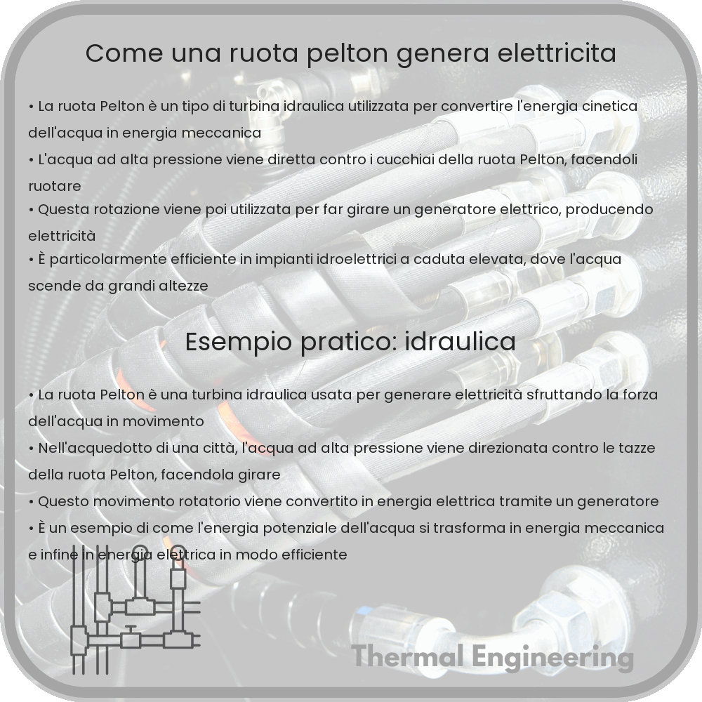 Come una ruota Pelton genera elettricità