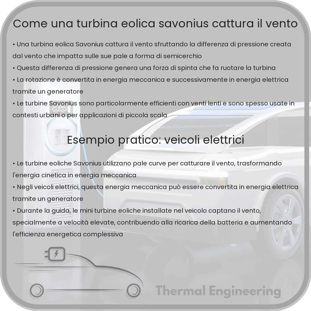 Come una turbina eolica Savonius cattura il vento
