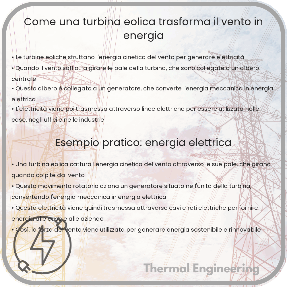 Come una turbina eolica trasforma il vento in energia