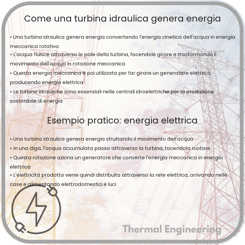 Come una turbina idraulica genera energia