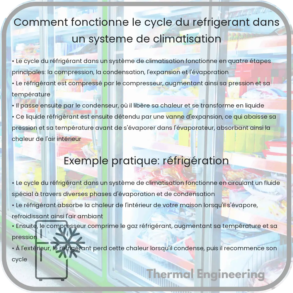 Comment fonctionne le cycle du réfrigérant dans un système de climatisation