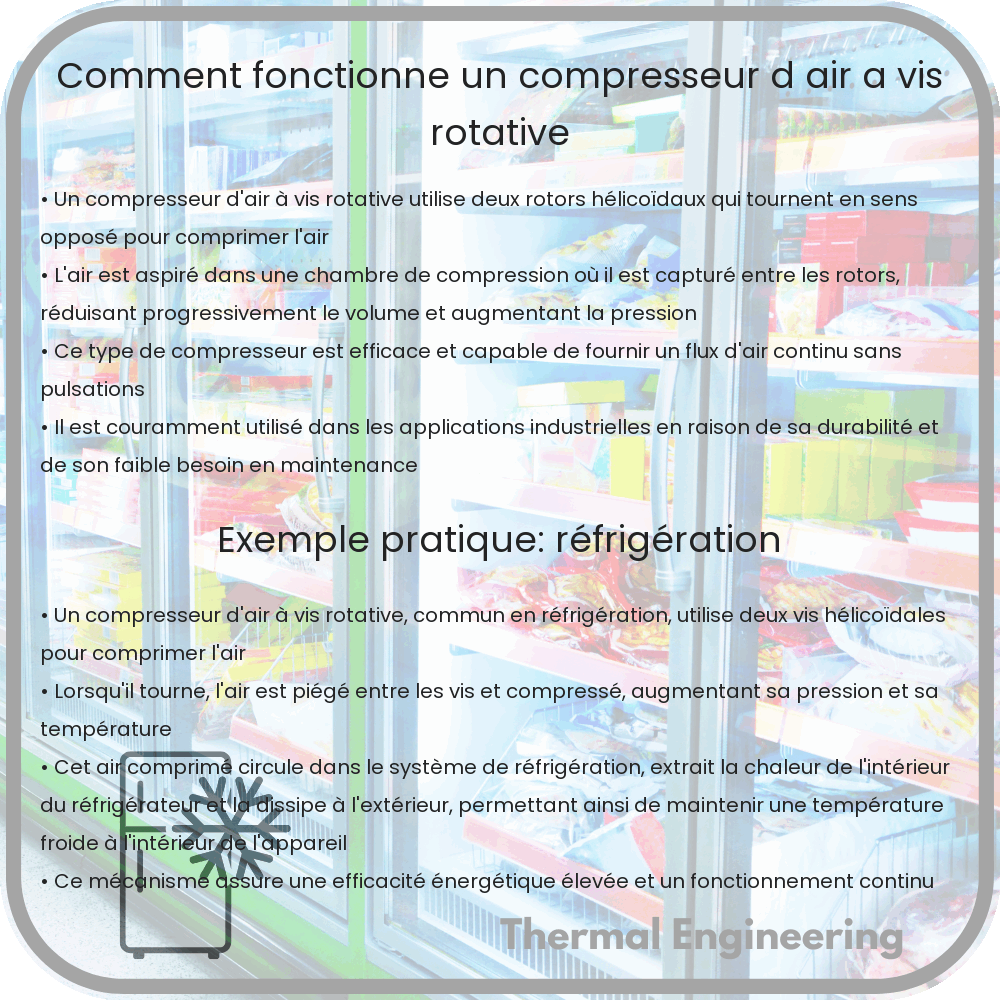 Comment fonctionne un compresseur d'air à vis rotative