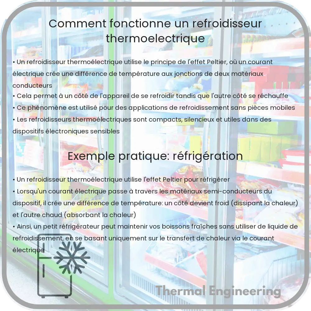 Comment fonctionne un refroidisseur thermoélectrique