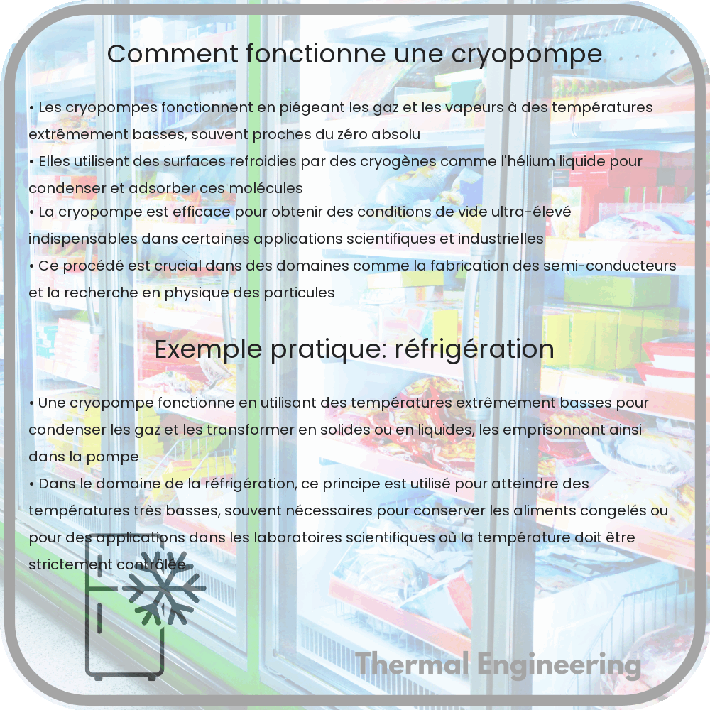 Comment fonctionne une cryopompe