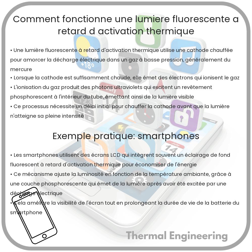 Comment fonctionne une lumière fluorescente à retard d'activation thermique