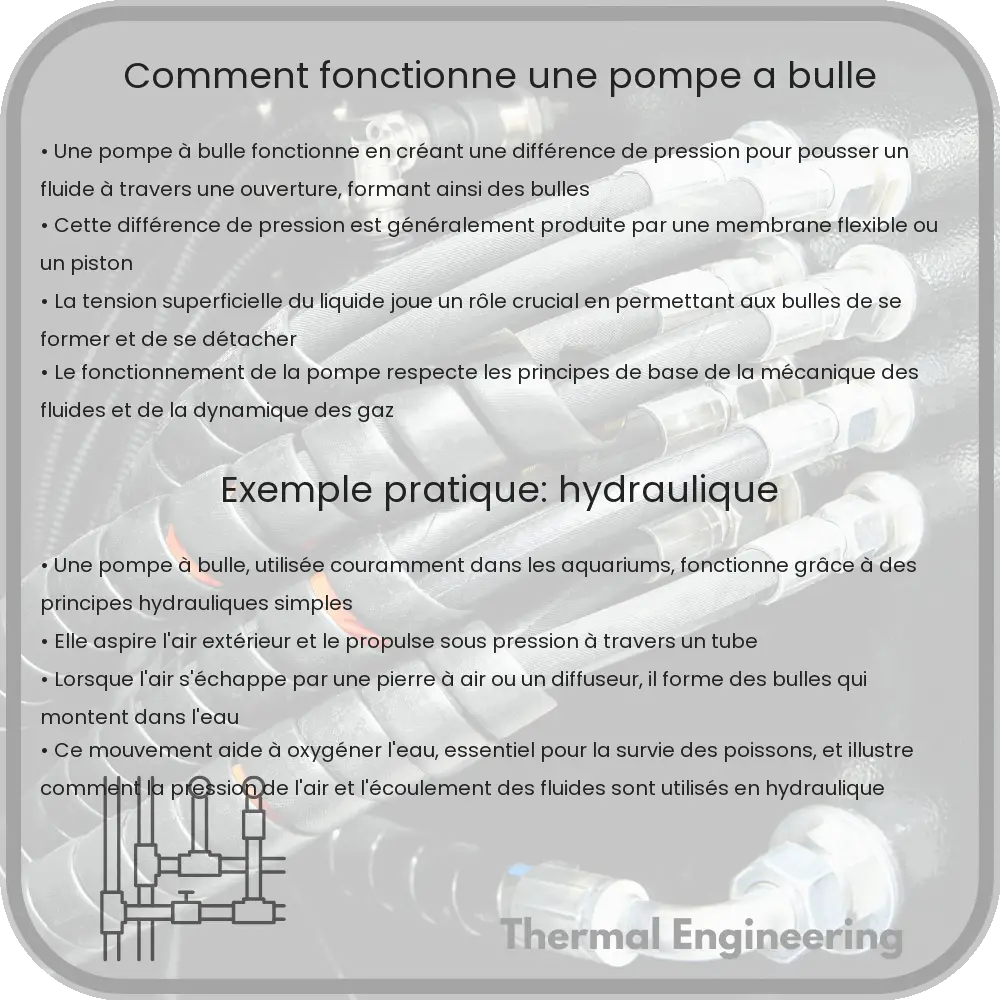 Comment fonctionne une pompe à bulle