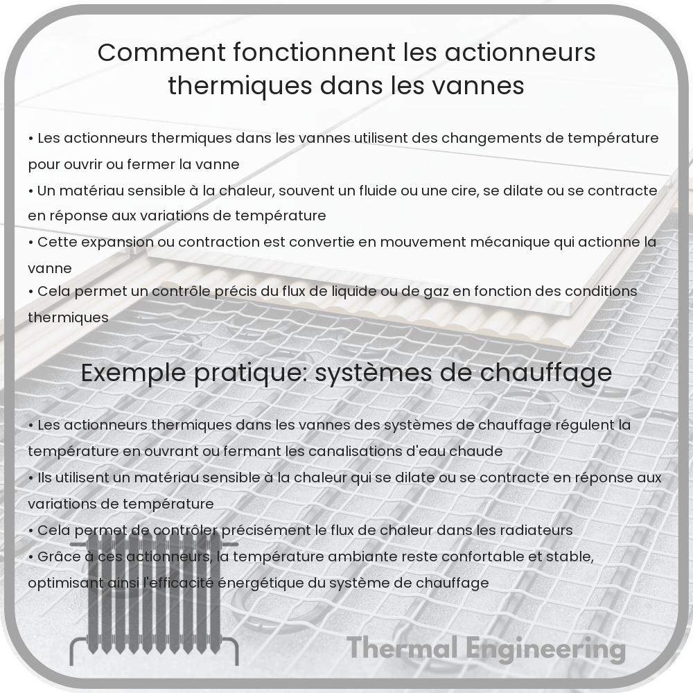 Comment fonctionnent les actionneurs thermiques dans les vannes