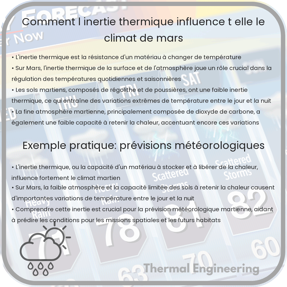 Comment l'inertie thermique influence-t-elle le climat de Mars