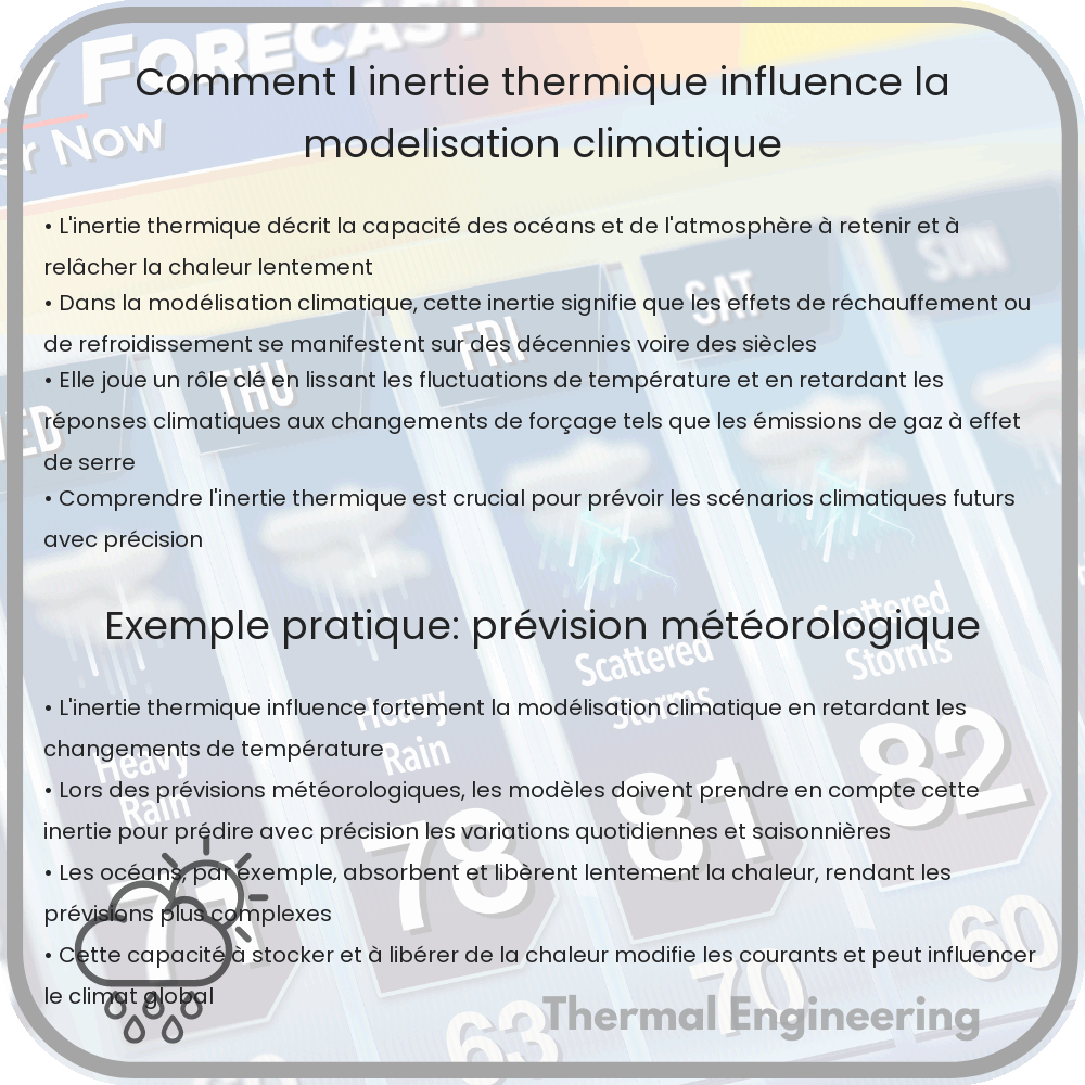 Comment l'inertie thermique influence la modélisation climatique