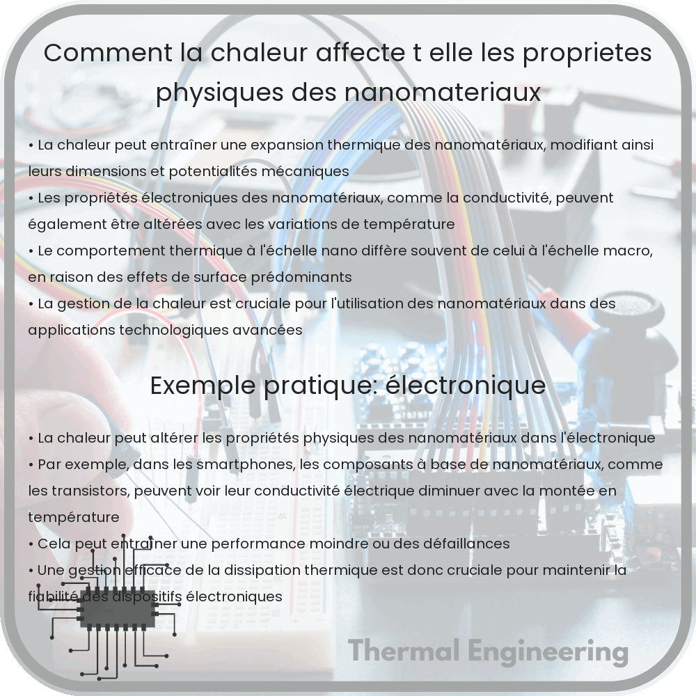 Comment la chaleur affecte-t-elle les propriétés physiques des nanomatériaux