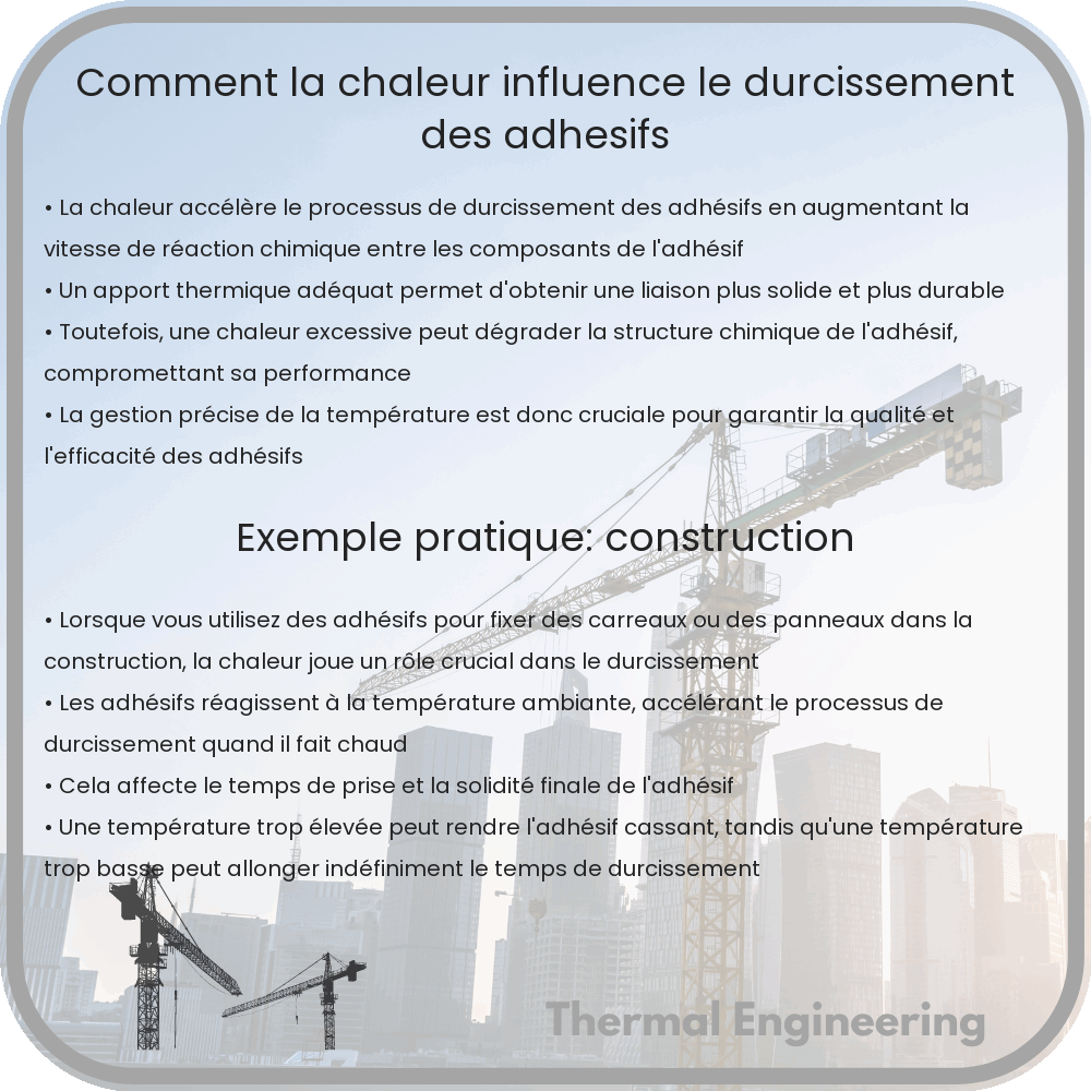 Comment la chaleur influence le durcissement des adhésifs