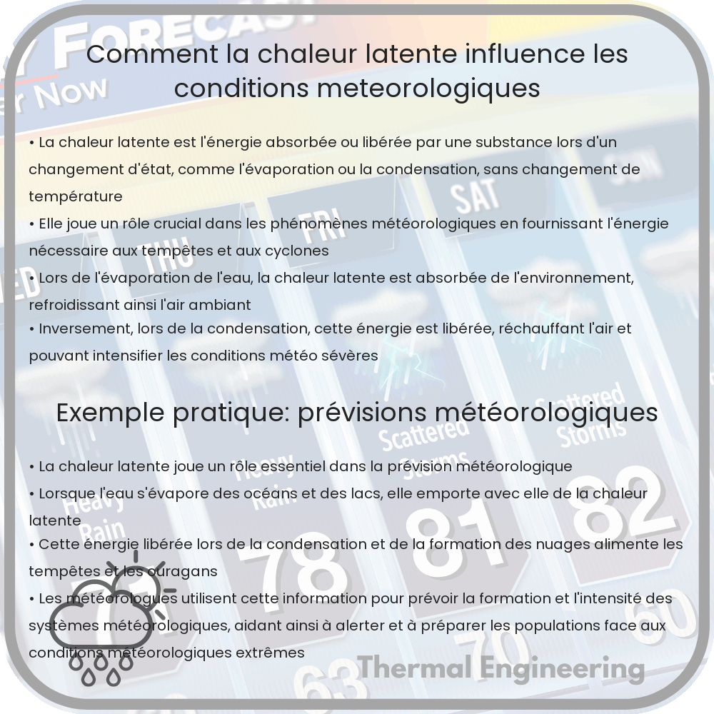 Comment la chaleur latente influence les conditions météorologiques