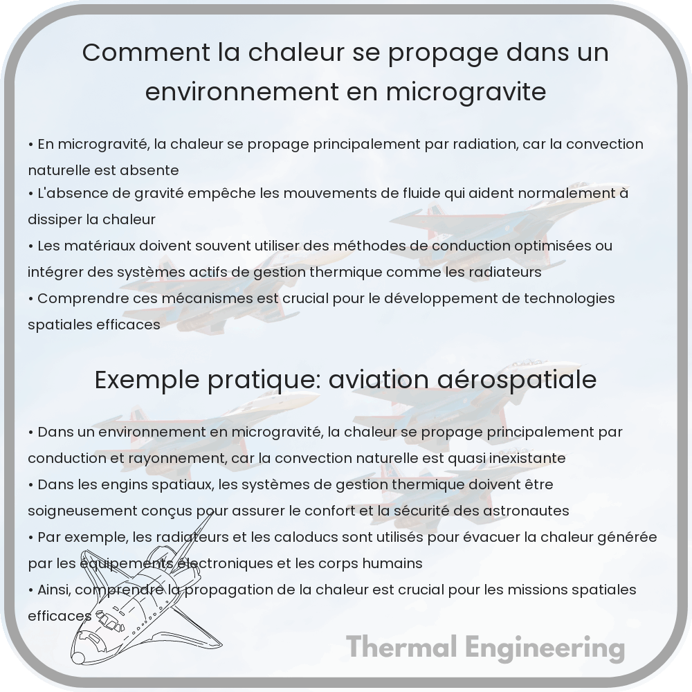 Comment la chaleur se propage dans un environnement en microgravité