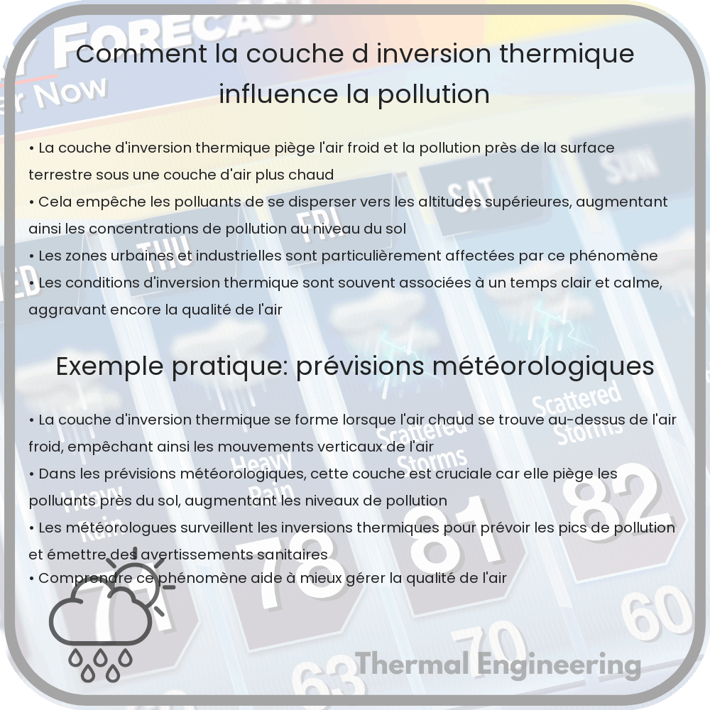 Comment la couche d'inversion thermique influence la pollution