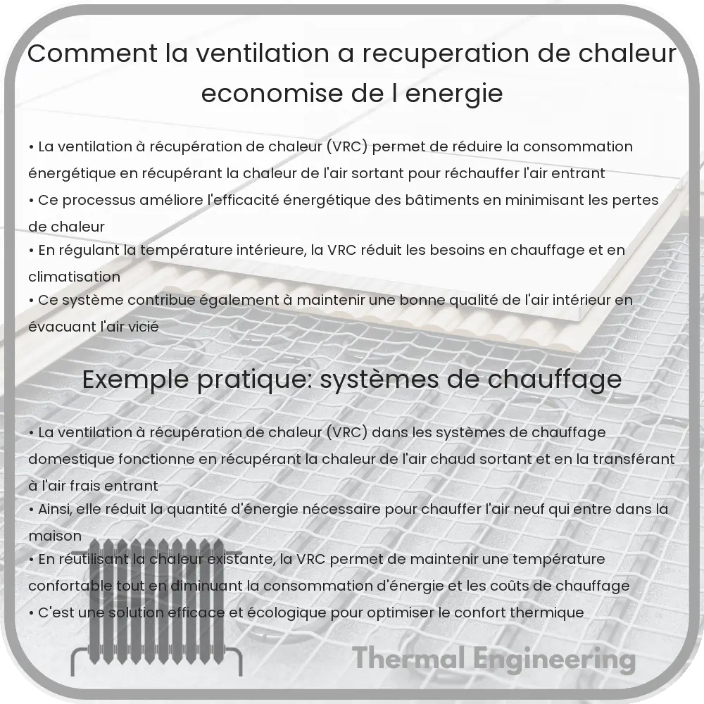 Comment la ventilation à récupération de chaleur économise de l'énergie