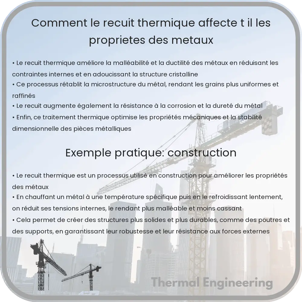 Comment le recuit thermique affecte-t-il les propriétés des métaux