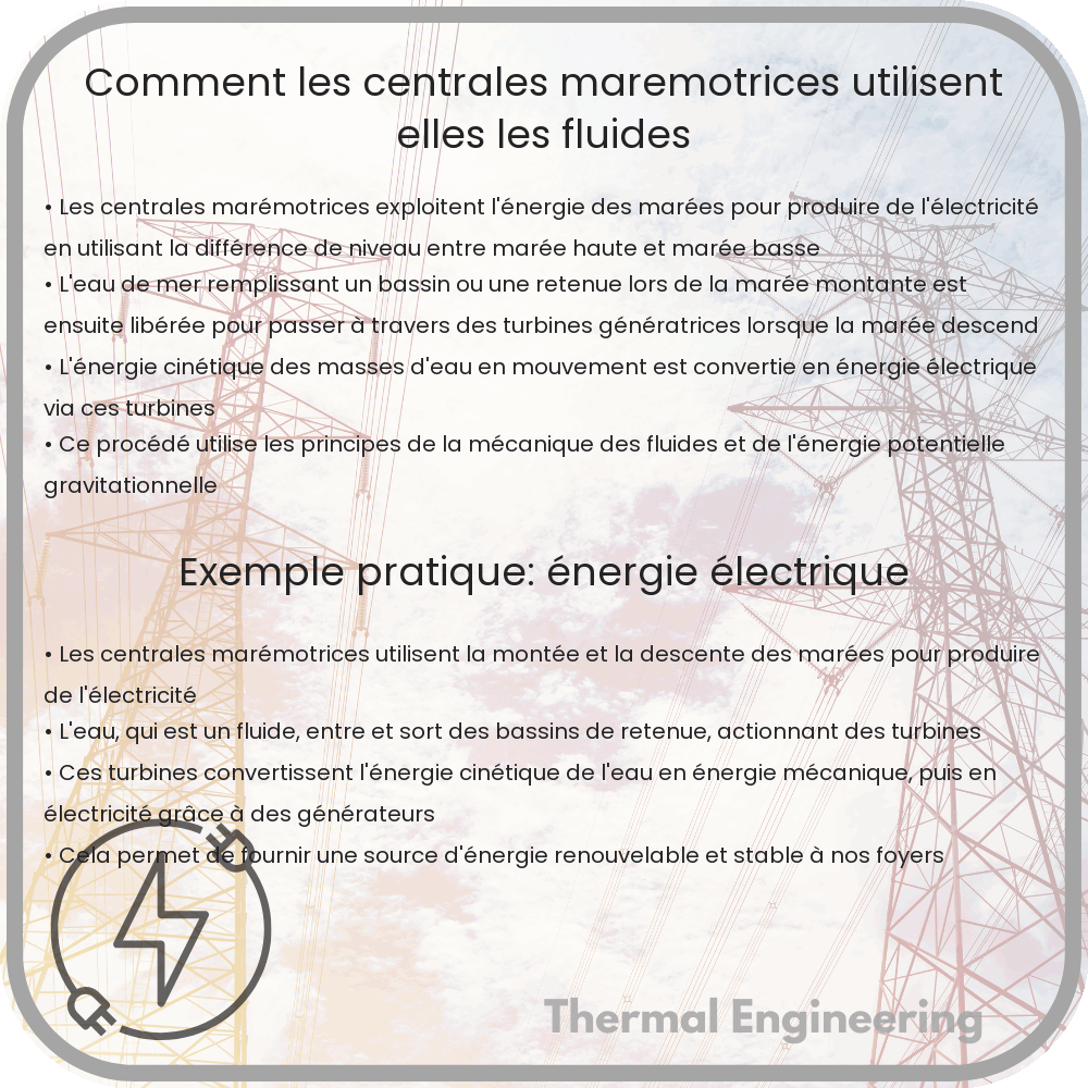 Comment les centrales marémotrices utilisent-elles les fluides ?