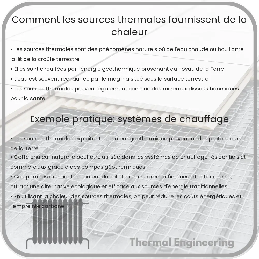 Comment les sources thermales fournissent de la chaleur