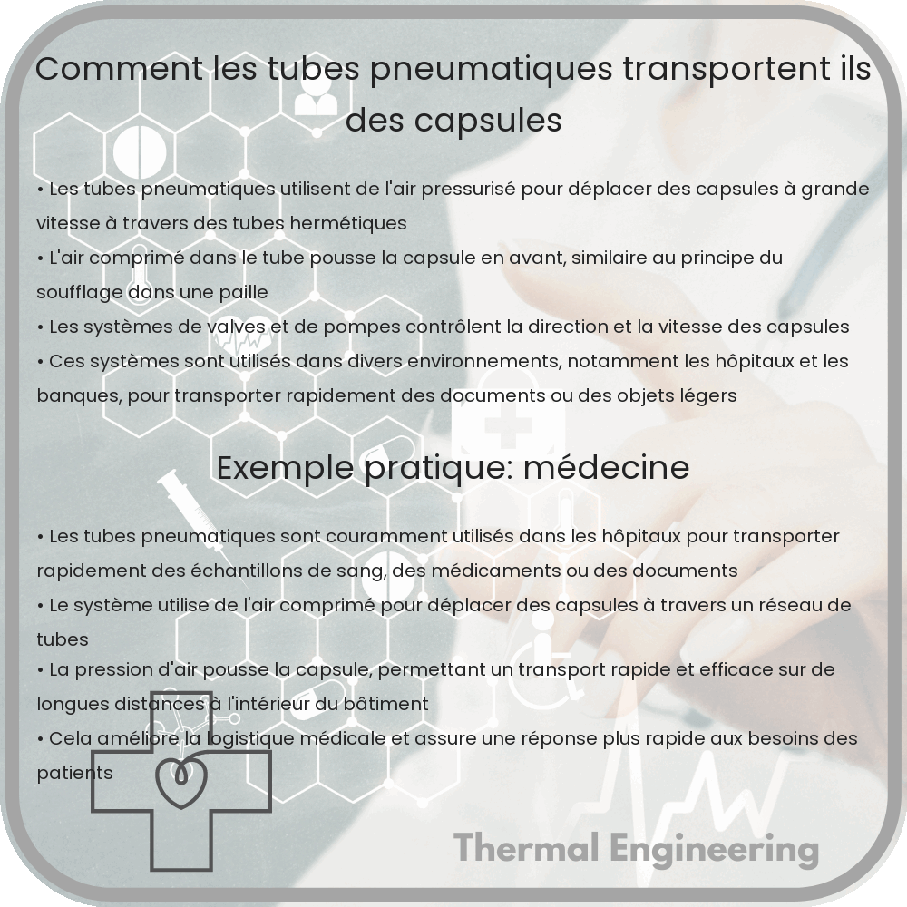Comment les tubes pneumatiques transportent-ils des capsules