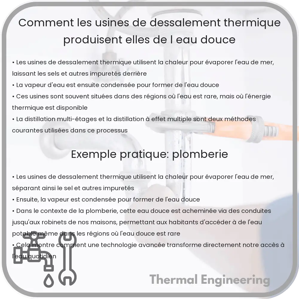 Comment les usines de dessalement thermique produisent-elles de l'eau douce?